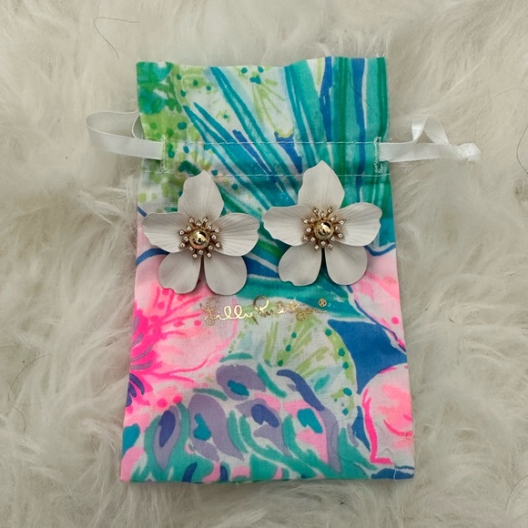 Lilly Pulitzer Jewelry - Lilly Pulitzer Oversized Orchid Earrings